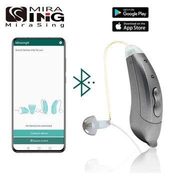 Слухови апарати с Bluetooth 10-канален аудиофон с лека до умерена загуба, невидим усилвател на звука, с регулируема тон, Директна доставка