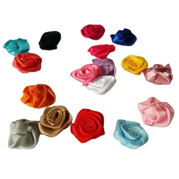 Смесват се 40 бр. ленти с цветовете на Роза 20 мм Сватбена украса за бродерия Аксесоари за дрехи Шевни апликация