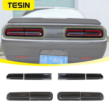 Стикери за декорация на фенера задната лампа на колата TESIN за Dodge Challenger 2009 + Външни аксесоари за задните светлини опушен-черен цвят