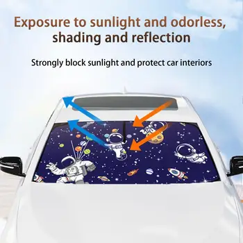 Широко приложение, устойчива на износване сгъваема сенника на предното стъкло на автомобила, автоаксесоари