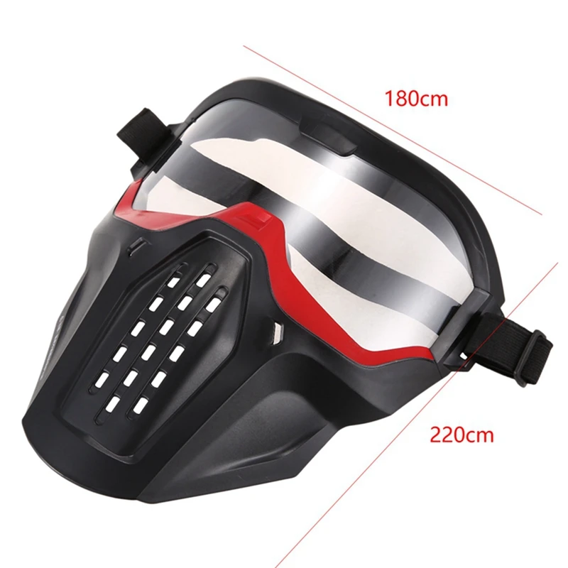 2X маска, предпазни очила за игра Nerf силен вятър Out Door, червен - 3