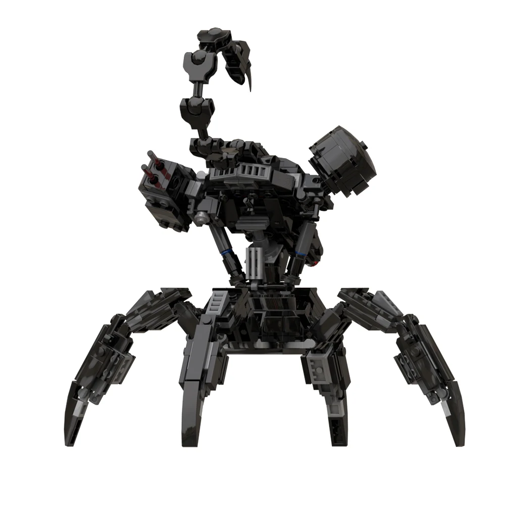 BuildMOC Хоризонтален Черен Робот Разрушител, Военна Машина, Набор от Градивни елементи, Комплекти за Наблюдение на Играта Zero-Dawn, Играчката 
