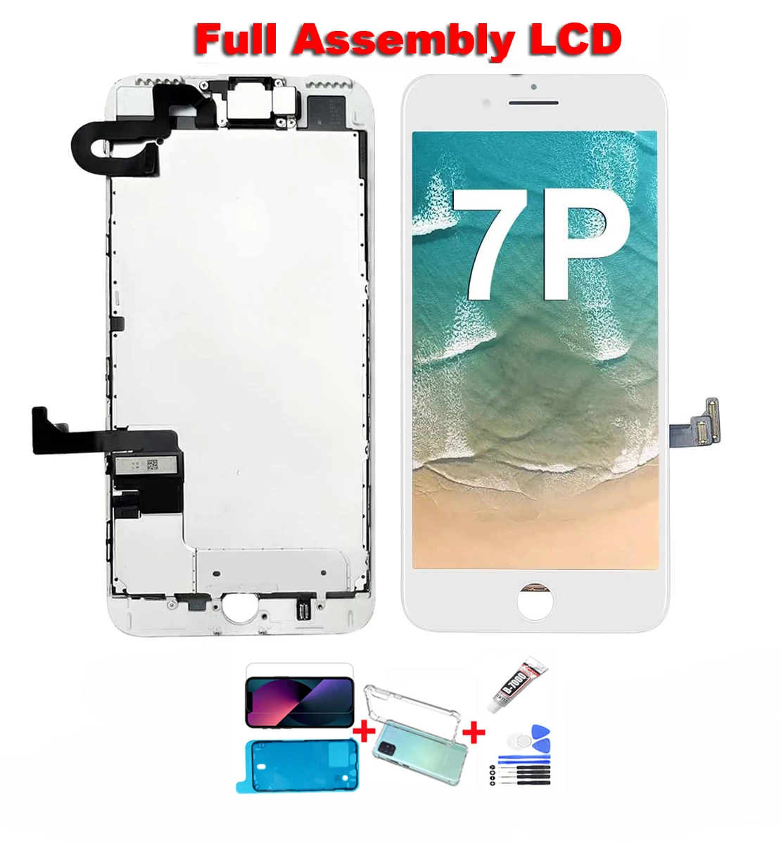 ААА Пълен Комплект LCD дисплей възли За iPhone 7Plus Дисплей с Предна Камера Говорител Digitzer Сензорен экрана1661 A1784 A1785, - 0
