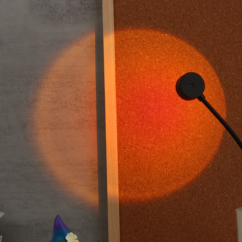Креативен лампа Sunset, led USB-лека нощ, проектор, монтиране на атмосферното осветление за спалня, начало декор, фотография - 4