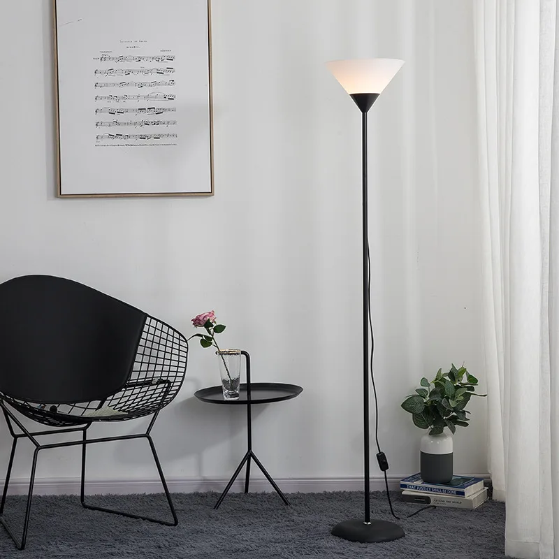 Креативни led лампиона, черно бял корпус лампа, подходящ за вътрешно осветление, декоративна лампа в хола, спалнята и кабинета - 1