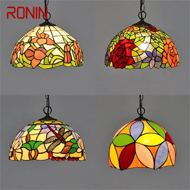 Окачен лампа RONIN Тифани, модерни led осветителни тела, декоративни растения за Домашно хранене - 0
