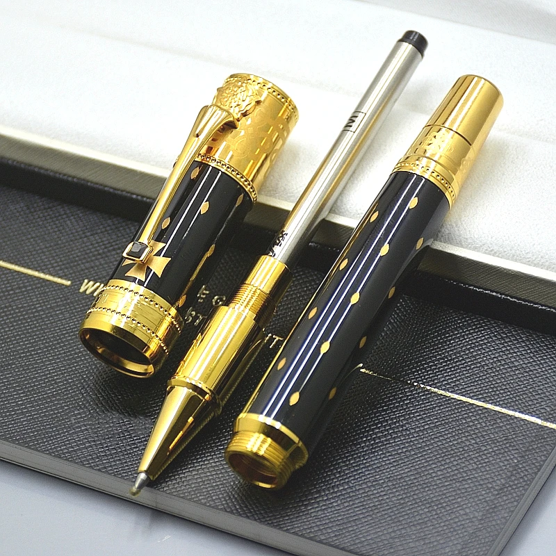 Химикалка писалка Elizabeth Rollerball Pen MB, издаден в ограничен тираж, луксозни офис перьевые химикалки за писане с бриллиантовым капачка със сериен номер - 2