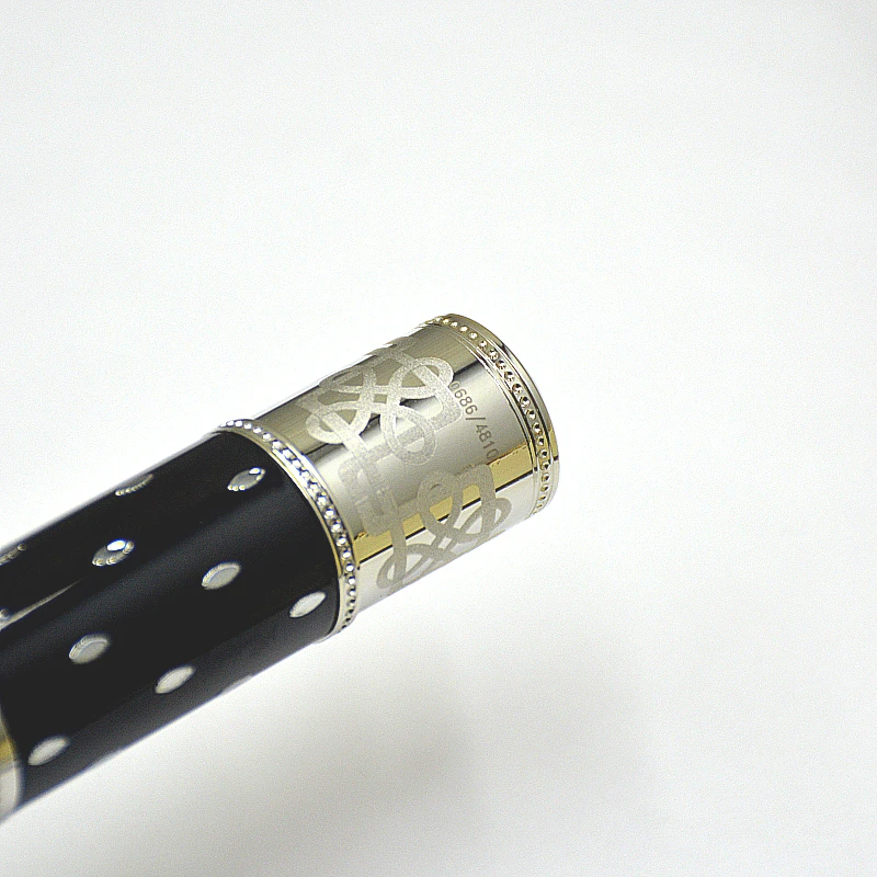 Химикалка писалка Elizabeth Rollerball Pen MB, издаден в ограничен тираж, луксозни офис перьевые химикалки за писане с бриллиантовым капачка със сериен номер - 5