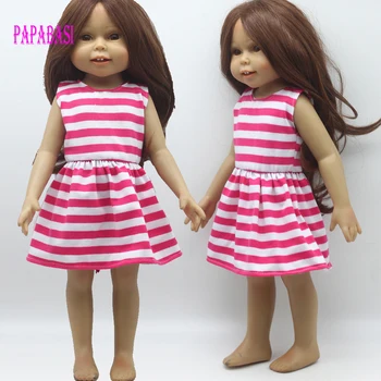 1 бр. бяло, розово куклено модно рокля за 18-инчови кукли, стоп-моушън дрехи за момичета, играчки за кукли 43 см