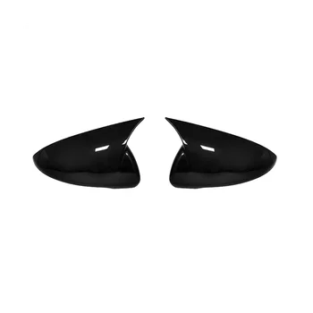 1 чифт накладки на огледалото за задно виждане за Киа Forte K3 Cerato 2019-2023 Slr модифицирана стикер във формата на бичи рога във формата на миди ярко черно