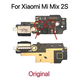 100% Оригинално USB зарядно устройство, зарядно устройство, порт за зареждане, гъвкав кабел с микрофон за Xiaomi Mix 2S, резервни части