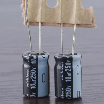 10шт Електролитни кондензатори Nichicon VZ 10mfd 250V 10 icf 105 ℃ 10*16 мм