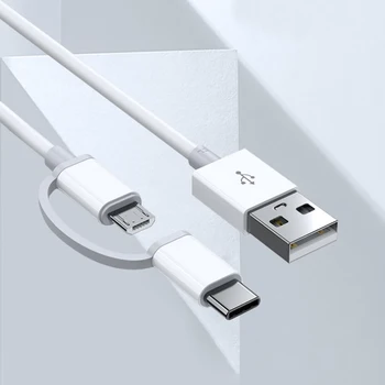 2 в 1 USB Type C Micro C USB Кабел За Бързо Зареждане на Мобилен Телефон, Кабел За Xiaomi Mi 5 6 8 9 10 11 10T Pro Type C кабел за зареждане Захранващ Проводник