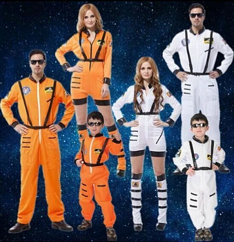 2016 Костюми за cosplay на Хелоуин, дрехи за възрастни, облекла астронавти, дамски дрехи на пилот, полицейска форма, домашно парти, дрехи за родители и деца