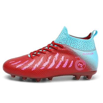 2023 Нови футболни обувки с висок берцем, мъжки футболни обувки с високо качество, детски дишащи футболни обувки за възрастни, Мини спортни маратонки