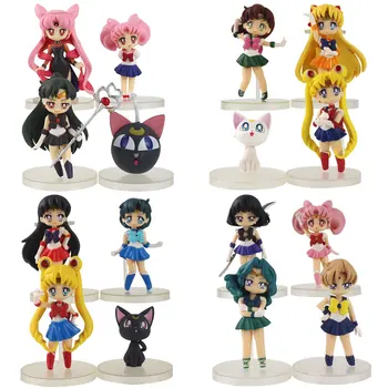 4 бр./лот, 4 вида стилове, фигури на аниме, PVC, мини-модел, играчки за кукли Brinquedos