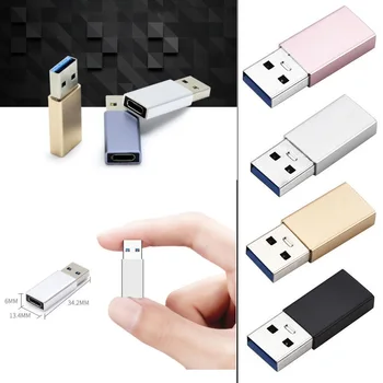 500шт USB 3.0 Тип A Включете към USB 3.1 Тип C Жак-изход Конвертор Адаптер Type-c USB Стандартна Зареждане и Прехвърляне на данни