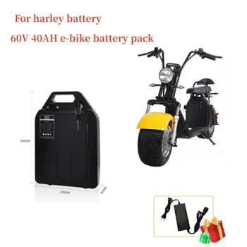 60V40Ah 16S 18650 литиево-йонна батерия за електрически мотоциклет Harley може да се използва за мотор с Мощност по-долу 1800 W ЕС Безналоговое Подарочное Зарядно устройство