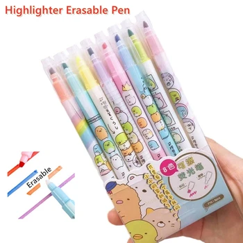 8 Цвята Забавен Сумикко Бледо-цветен маркер Gurashi, флуоресцентно стираемая дръжка, художествени маркери с двойна глава, подарък за канцеларски материали