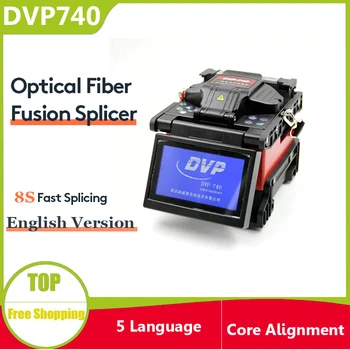 8S Бързо Заваряване Оптичен Кабел Ftth, Инструментално Устройство DVP 740, Заваряване Машина за Челно Заваряване на Оптично устройство с английската версия