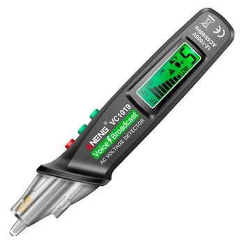 ANENG VC1019 LCD цифров тест писалка Безконтактен тестер глас, излъчване, чувствителност на дръжките се регулира лазерен индикатор