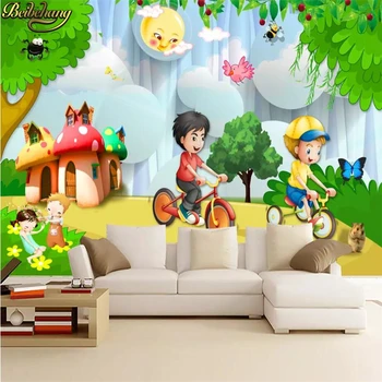 beibehang, обичай естетически рисунка, детска стая, рай, фотообои за детска стая, тапети за рисувани стени спални