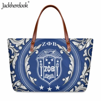 Jackherelook Zeta Phi Beta женски клуб 1920 Дамски чанти, Модни нова класическа чанта през рамо с голям капацитет, чанта-тоут за пазаруване