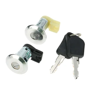 KKMOON 2 бр. комплект ключалки на входната врата с ключ за Peugeot 106 MK2 1997-2004 205 405