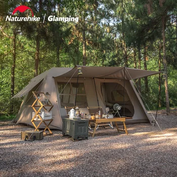 Naturehike Village13㎡ Автоматична Палатка за нощуване на открито в Луксозна Автоматична Палатка С Водоустойчив Слънцезащитен Крем Изискана Двустаен Хол