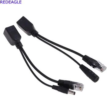 REDEAGLE (3 двойки) Конектори адаптер POE Пасивен захранващ кабел Ethernet PoE адаптер RJ-45 Инжектор + комплект разветвителей 5V 12V 24V 48V
