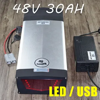 SANYO GA 48v 30ah литиева батерия за електрически мотор с led лампа, USB порт 5V