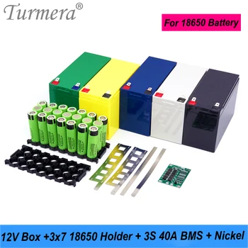 Turmera 12V 10Ah-23Ah Кутия за съхранение на акумулаторни батерии 3X7 18650 Притежателя 40A Баланс BMS Заварени Никел се Използва за замяна на оловно-киселинни акумулаторни батерии 12V