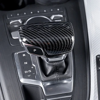 Автомобилна Конзола Дръжка на скоростния Корона Рамка Стикер на Кутията Структура От Въглеродни Влакна Декор За Audi A4 B9 A5 Q5 ФГ Q7 4M Автоаксесоари