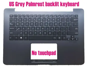 Американската сива клавиатура с поставка за ръце и осветление за Asus UX430U UX430UA UX430UQ UX430UN 90NB0DS1-R31UI0