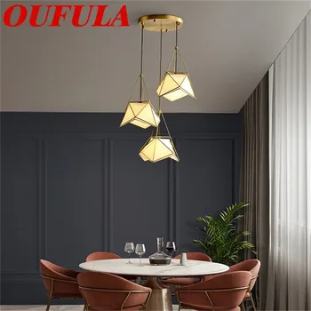 Висящи лампи OUTELA от месинг, мед, 220 и 110 В, модерен лампа, творческа украса за дома, подходящ за хранене, ресторант