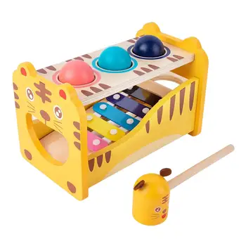 Дървена музикална стучащая играчка за ранно развитие на Дребния двигатели за деца