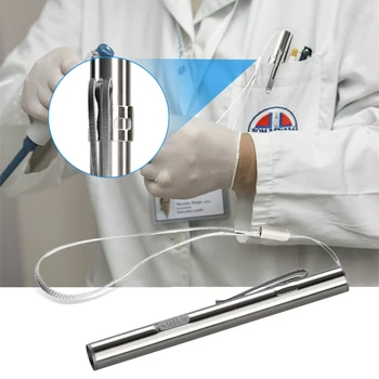 Енергоспестяващ портативен професионален медицински удобен фенерче-писалка, която се презарежда чрез USB мини фенерче, led фенерче с клипс от неръждаема стомана