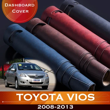 За Toyota Vios 2008-2013 Таблото на автомобила, избегающая за осветление на таблото платформа, корица на маса, кожена противоскользящий подложка за арматурното табло