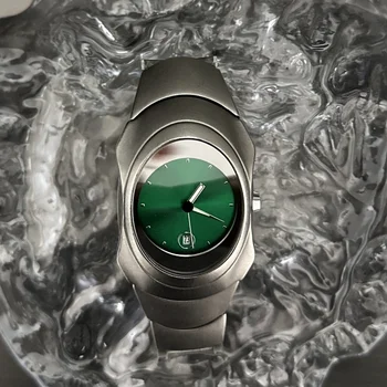 Кварцов часовник Y2K неправилна форма за мъжки модни марки, с модерна нишов дизайн на мъжки часовници от овална прецизен стомана