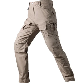 Летни градски тактически панталони-карго, мъжки военни армейските панталони SWAT, памучни ежедневни панталони с много джобове, пролет-есен
