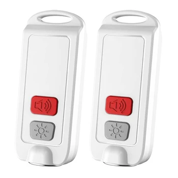 Лична аларма RISE-2X, аларма безопасност за жени с led подсветка SOS, сирена 130 db, водоустойчив ключодържател-звуково устройство за по-големи деца