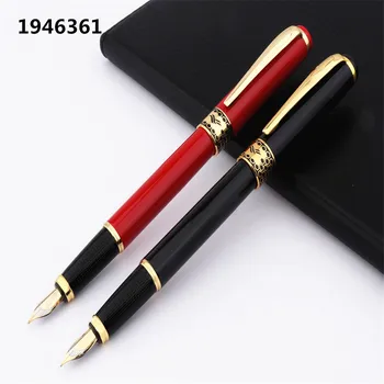 Луксозна висококачествена писалка Baoer 68, Черна, червена, със средни наклони, Нови Канцеларски материали за студенти, мастило химикалки
