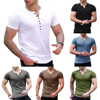 Лятна памучен тениска за мъже, обикновен дизайн на тениска Ropa Hombre, ежедневни класически мъжки дрехи, блузи, тениски за мъже