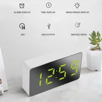 Мини-slr цифров часовник с led осветление, електронен цифров часовник с аларма, автомобилни часовници