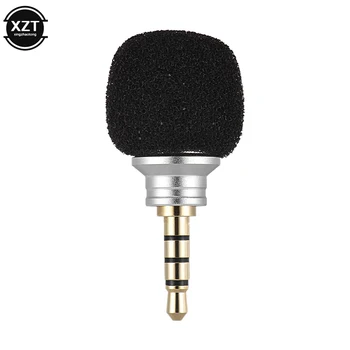 Мини микрофон с жак 3.5 мм, Ненасочено Преносим Малък Микрофон 3,5 aux за вашия мобилен телефон/смартфон, преносим, метален микрофон за лаптоп