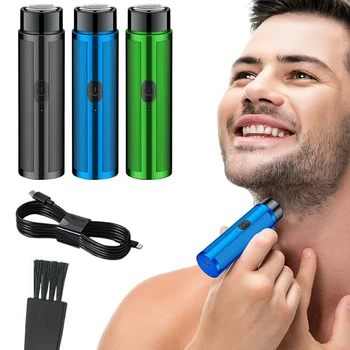 Мини-самобръсначка мощност от 2 W за мъже, машинка за оформяне на брада, машина за бръснене, електрически самобръсначка, USB акумулаторна батерия с капацитет от 160 mah, за дома или за пътуване