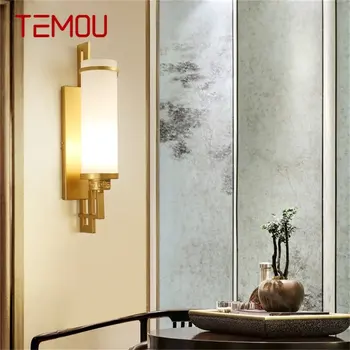 Модерен стенен лампа TEMOU, 3-цветно led луксозно халба бира за дома, Спалня, всекидневна, Офис
