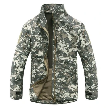 Мъжки тактическа камуфляжная яке Softshell за активна почивка, мъжки спортен водоустойчив дрехи за лов, военни якета за трекинг, къмпинг