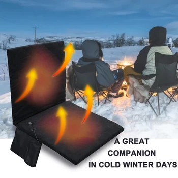 Нагревател възглавници, топла подложка за количка, отоплител своята практика за седалка, дебели подгряване на седалките с температура за къмпинг