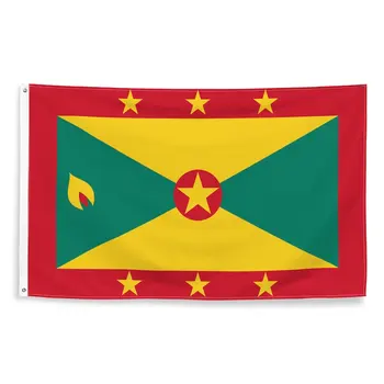 Националните флагове Гренады, полиестер С железни втулками, 100% Флаг Гренады
